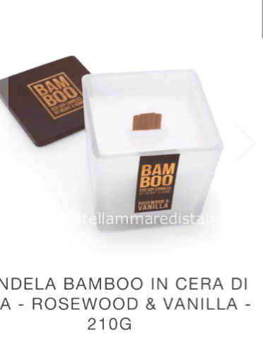 Candela Bamboo Rose & Vaniglia piccola