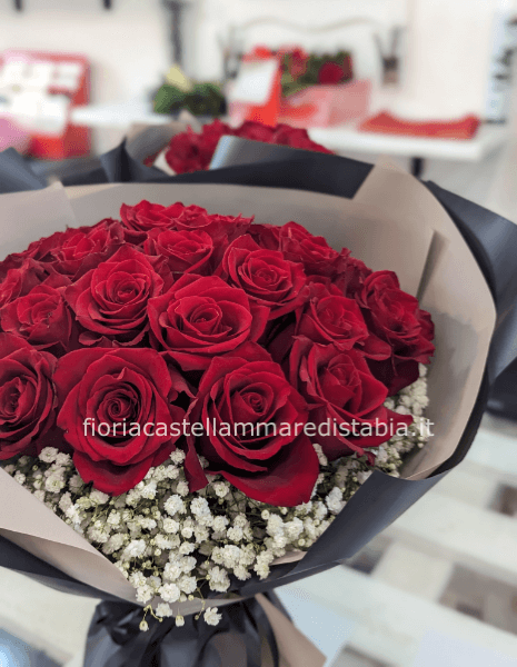 25 rose rosse 