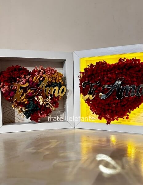 Cuore in teca a led eterno