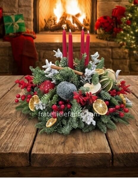 Centrotavola Natalizio Classic rosso