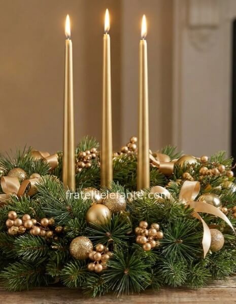 centrotavola natalizio oro
